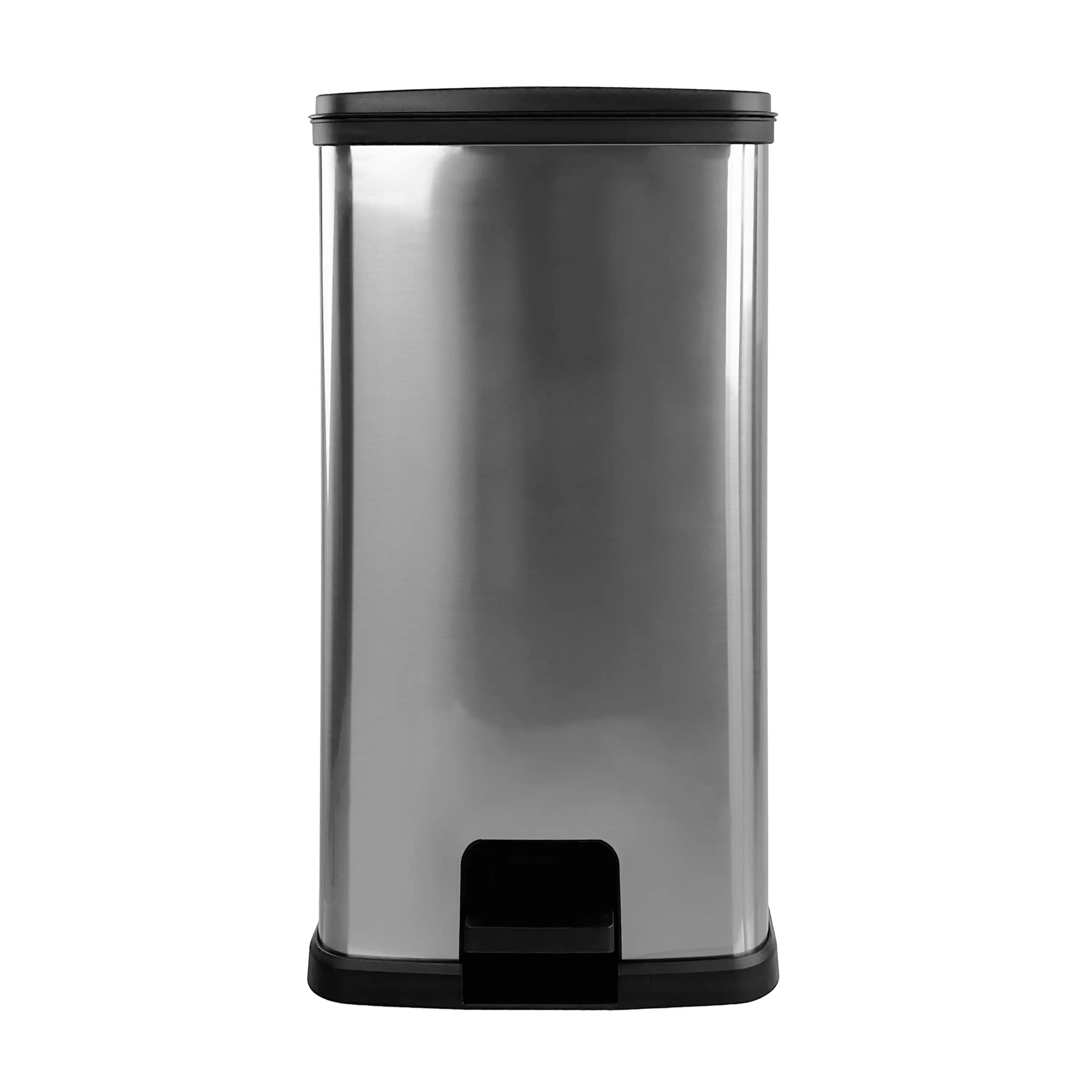 

13.2 Gallon Trash Can, Plastic Rectangular Step Kitchen Trash Can, Silver Trash can Perfect office, dorm environment