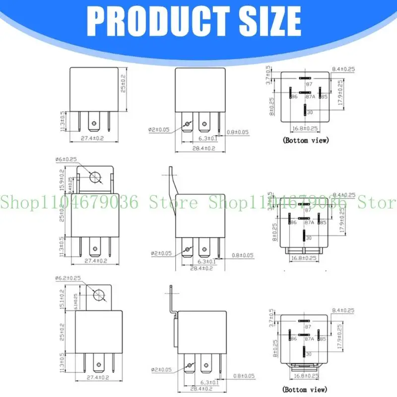 652F Multiple Vehicle 12V/24V 5 Pin 40A Relays Low Energy Consumption Instantly Activation For Electronic Devices