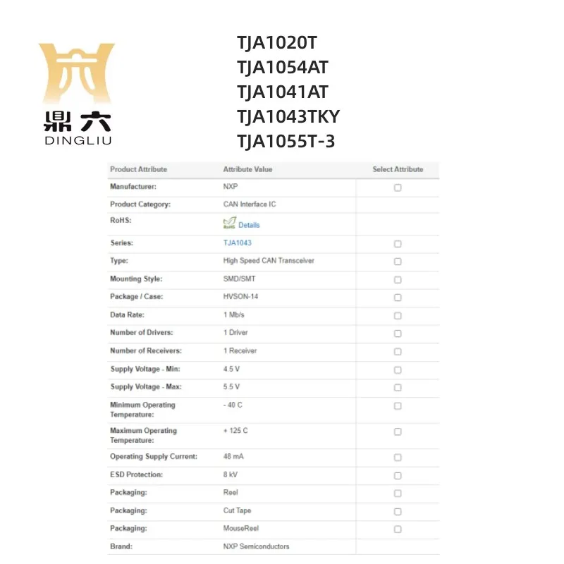 TJA1020T TJA1054AT TJA1041AT TJA1043TKY Φ