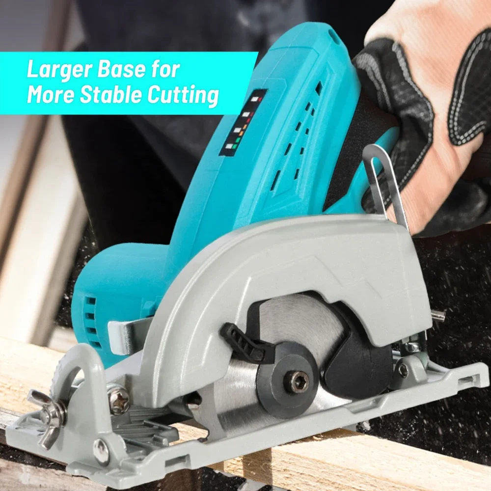 Brushless 3inch 16.8V Electric Lithium Circular Saw 27mm Depth Adjustable Woodworking Power Tool Wood Board Cutting Machine