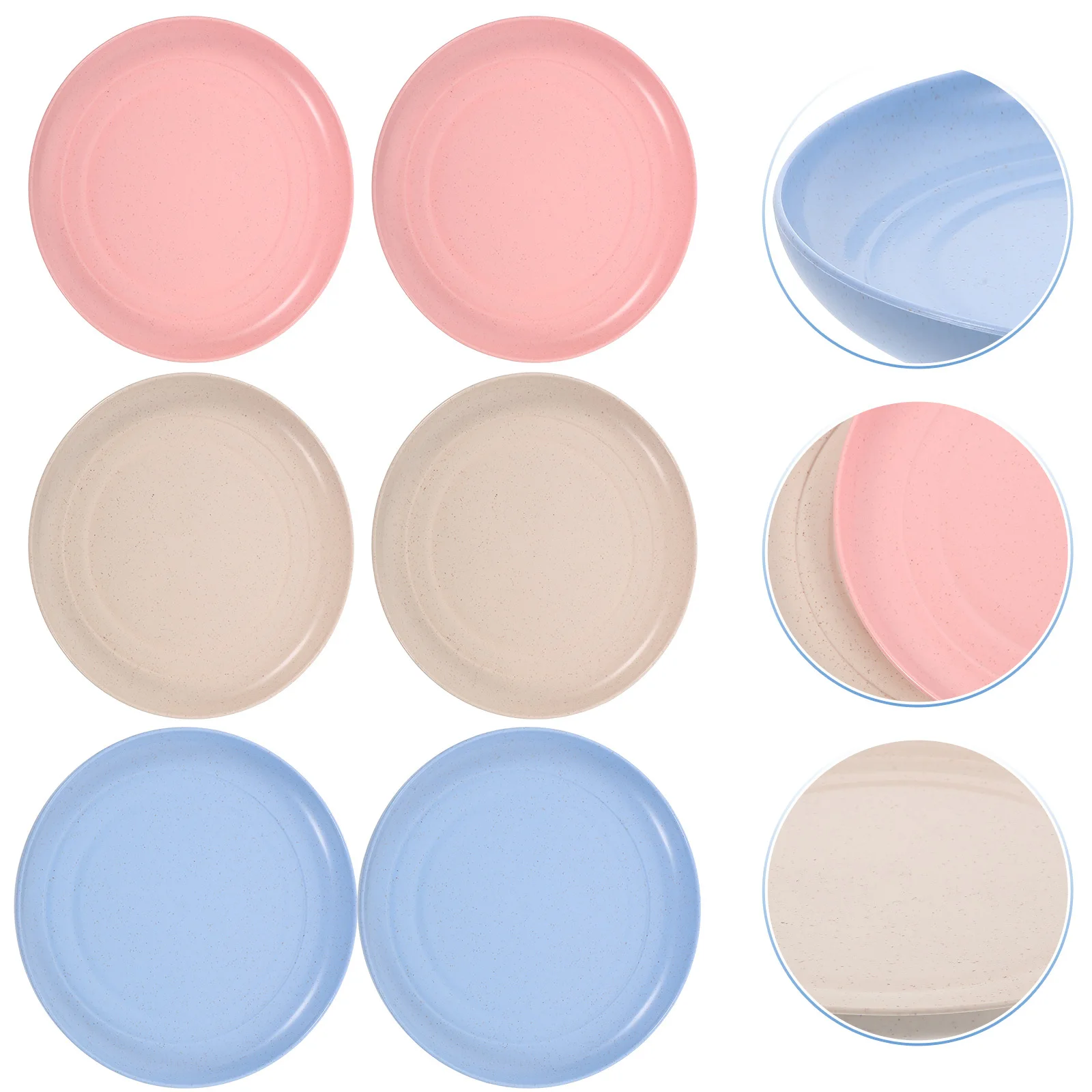 

6pcs Shallow Cat Bowl Kitten Feeding Dish Round Pet Food Container For Wet Dry Food Small Lightweight Cat Water Bowl Pet Feeder