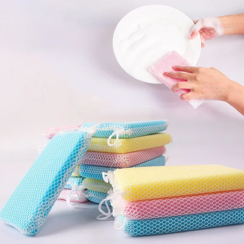 20pcs Sponge Eraser Dishwashing Reusable Clean Rub Pot Rust Focal Stains Kitchen Bathroom Office Cleaning Tools Multifunctional