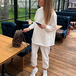 Fashion Sweatshirts Outwears Autumn Clothes Women Pullovers Ladies Outfit Fall Clothing Long Sleeve Top Casual Pants 2 Piece Set