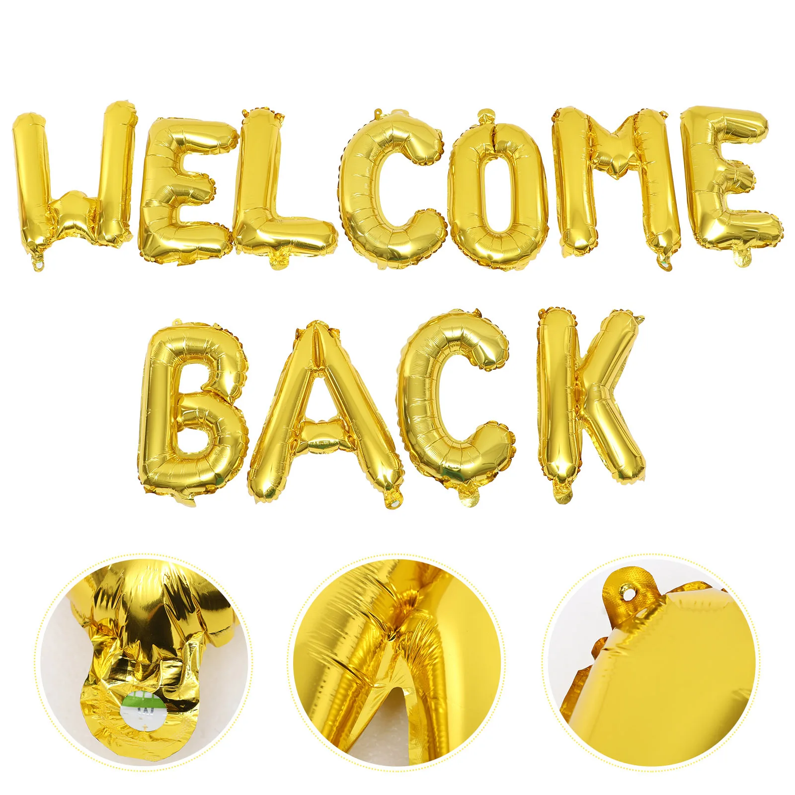 

1Set Party Favors Welcome Back Decorations Balloons Foil Letter for School Classroom Office Reunion Event Photo Booth Back to