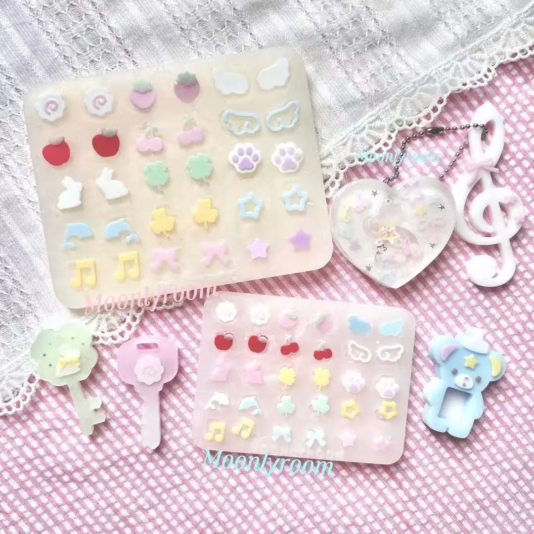 Accesorios pequeños de pata de gato con alas, molde de fundición de resina, accesorios de molde de silicona, molde líquido de resina, llavero de resina, molde de silicona, molde de resina
