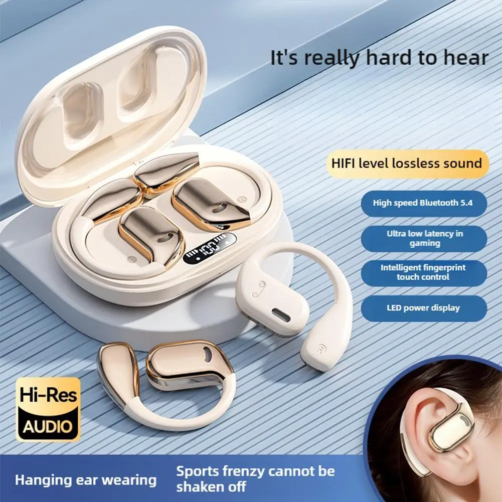 NEW 2025 New AI Translation Earbuds Non In Ear Bluetooth 5.4 ENC Earphones With 144 Kinds Languages For Traveling Abroad