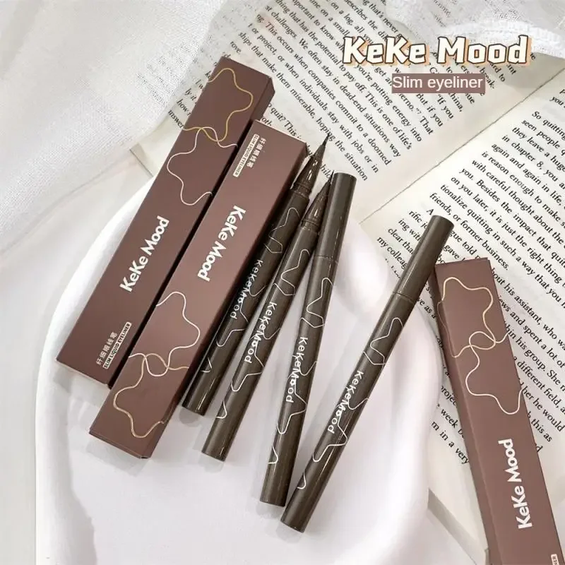 Heallor Quick-drying Eyeliner No Resistance In Water Outlet Ultra-fine Eyeliner Brown Eye Makeup Waterproof Eyeliner Liquid Eyel