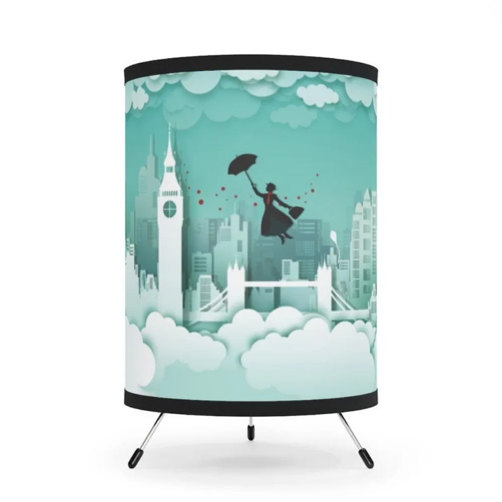 

Mary Over London Tripod Lamp // Home Decor, Table Lamp, Seasonal Decoration // Printed in USA