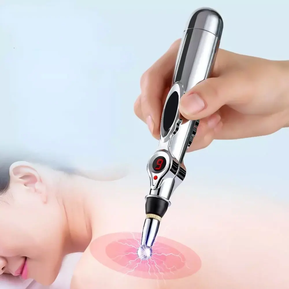 1Pc Electronic Acupuncture Pen Electric Meridians Laser Acupuncture Machine Therapy Instrument Meridian Energy Pen Massager