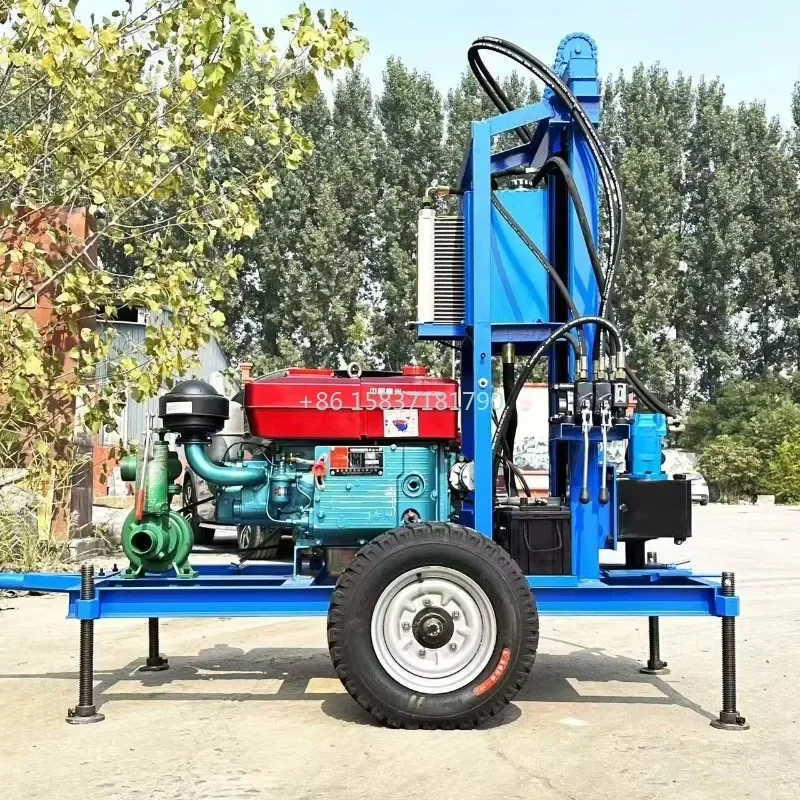 Small Drilling Rig Machine Portable Hydraulic Deep Water Well Drilling Rig Multifunctional Mini Water Well Drilling Rig Machine
