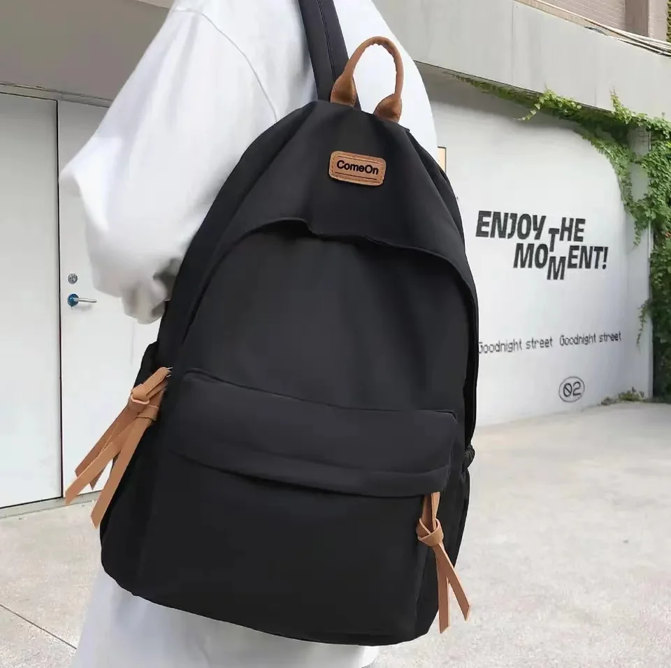 Waterproof Fashion Backpack Teenager Boys Girls School Bag College Students Back Book Bags Korean Version Nylon Simple Backpacks