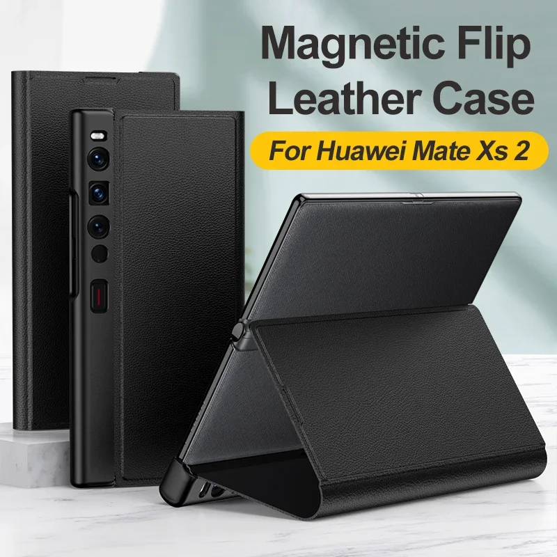 

Luxury Leather Magnetic Fold Case For Huawei Mate XS 2 Shockproof Lens Protection Flip Stand Cover For Huawei Mate XS2 Cases