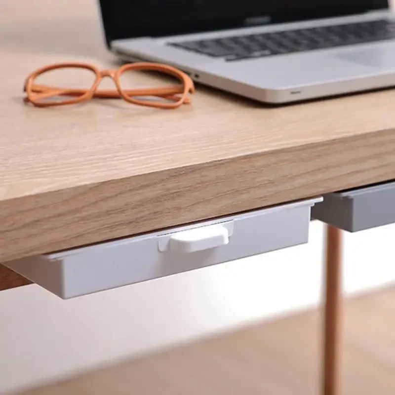 MELEvaluBoxes-Boîte de Rangement Auto-Adhésive en Plastique, pour le Maquillage, Sous le Bureau