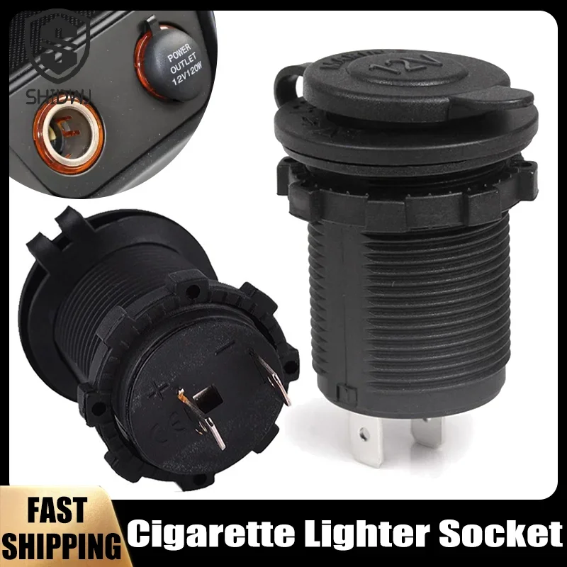 1Pcs Cigarette Light-er Socket 12V Waterproof Car Boat Motorcycle Cigarette Sockets Power Plug Outlet Wholesale