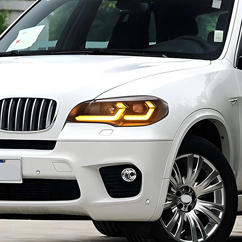For BMW X5 E70 2007-2013 Upgrade 2023 Style Headlights Assembly Auto LED DRL Projector Lens Car Accessories Tool Plug and Play