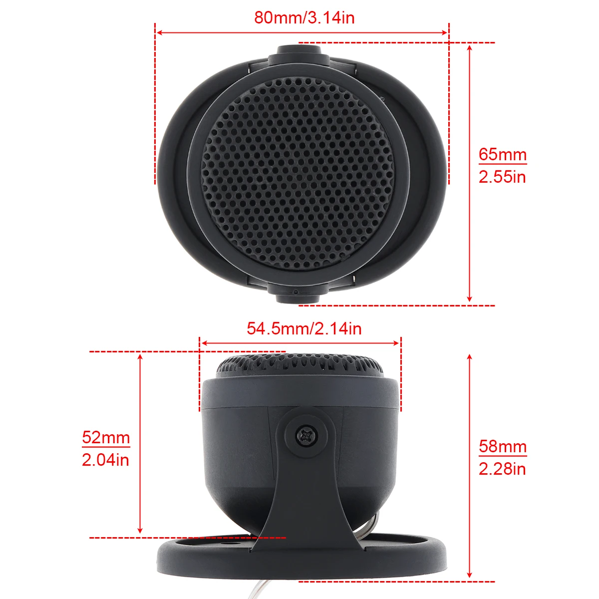 2pcs 20W Mini Dome Tweeter Universal High Efficiency Car Speaker Loudspeaker for Car Audio System