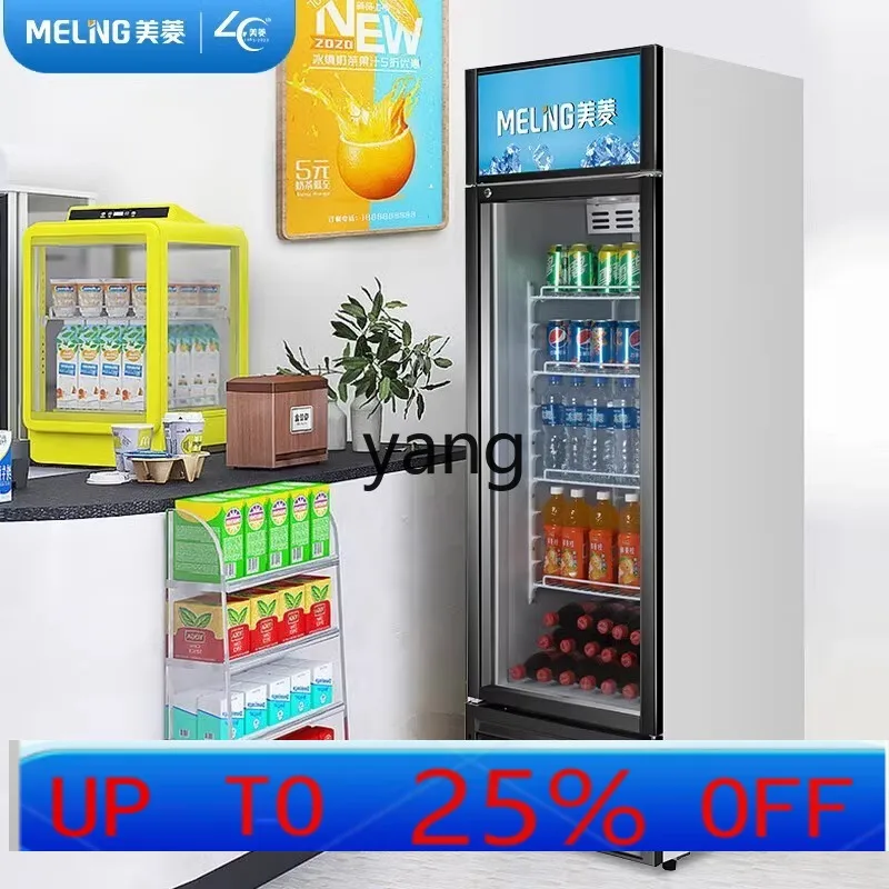 

lmm commercial single door vertical display cabinet direct cooling beer beverage transparent glass door refrigerator