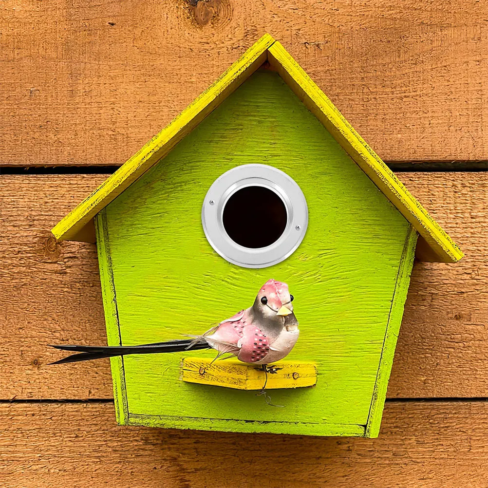 

6 Pcs Parrot Nest Box Accessories Ring Bird House Hole Protector Rings Protectors The Bird's Aluminum Protective Supplies Metal