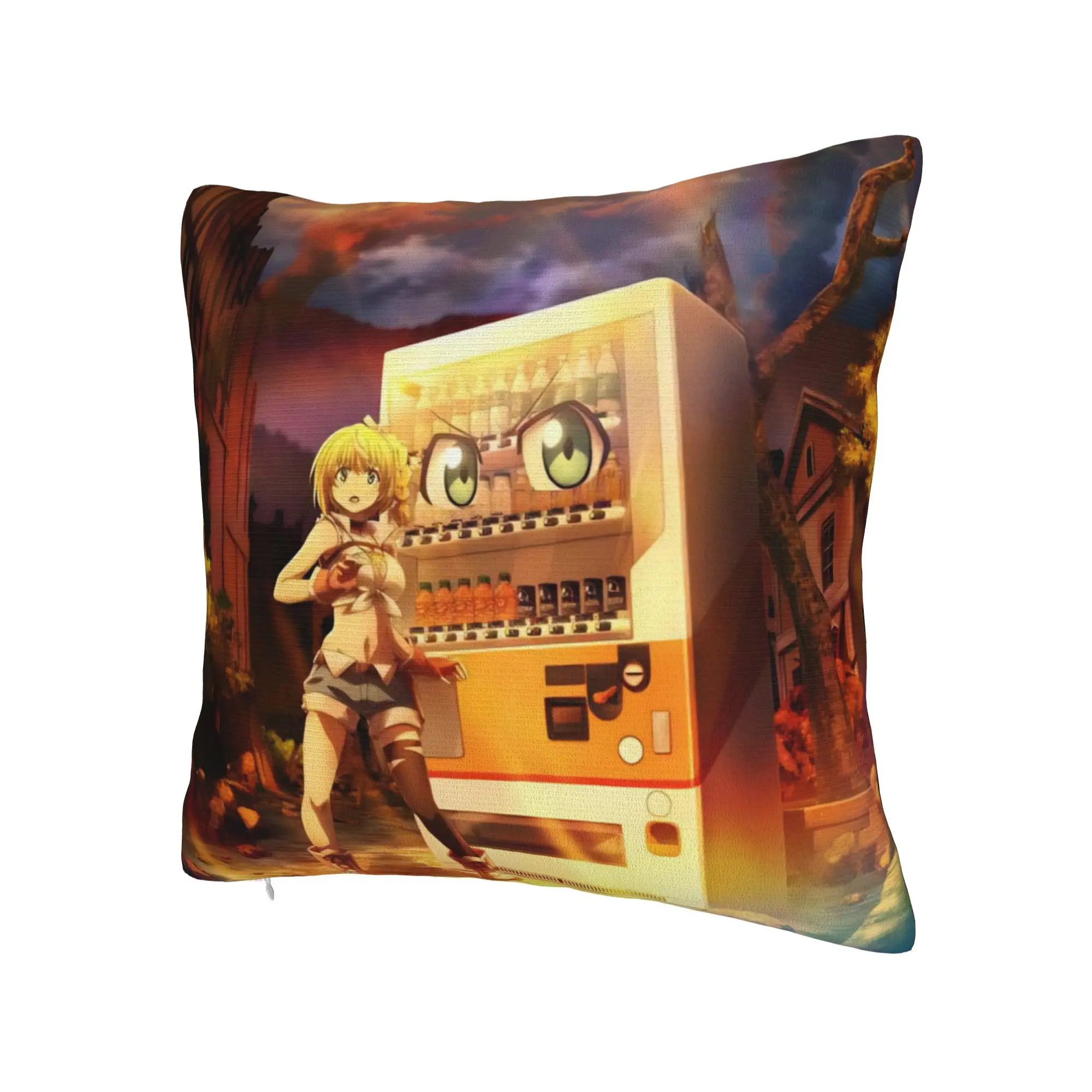 Reborn As A Vending Machine Pillow Covers Merch Soft Cushion Cover Decor  Throw Pillow Case Cover Seat Multi-Size
