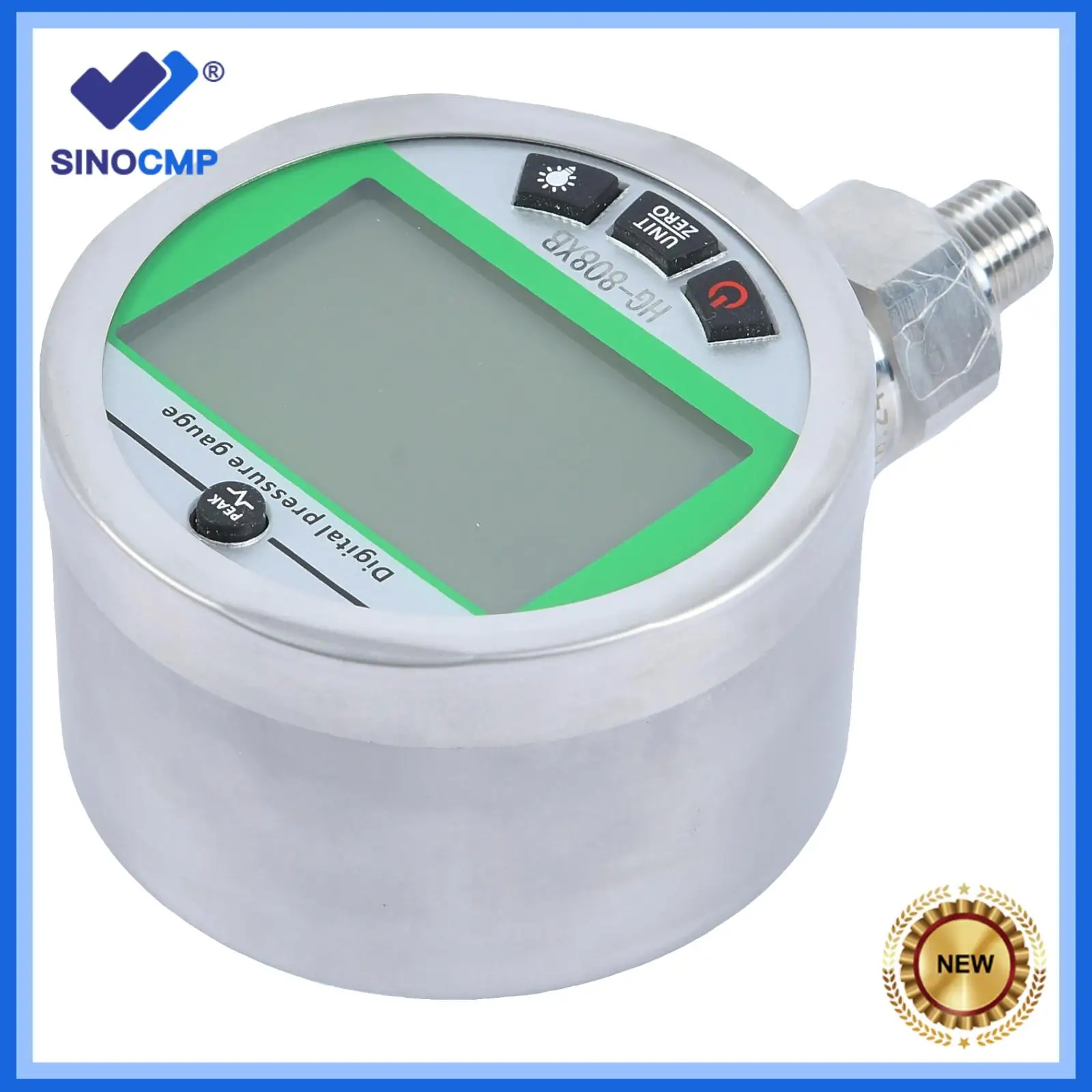 

70MPA/10500PSI Новый цифровой манометр с интерфейсом NPT1/4 G1/2 M101, корпус из нержавеющей стали с корпусом из силикагеля, экскаватор