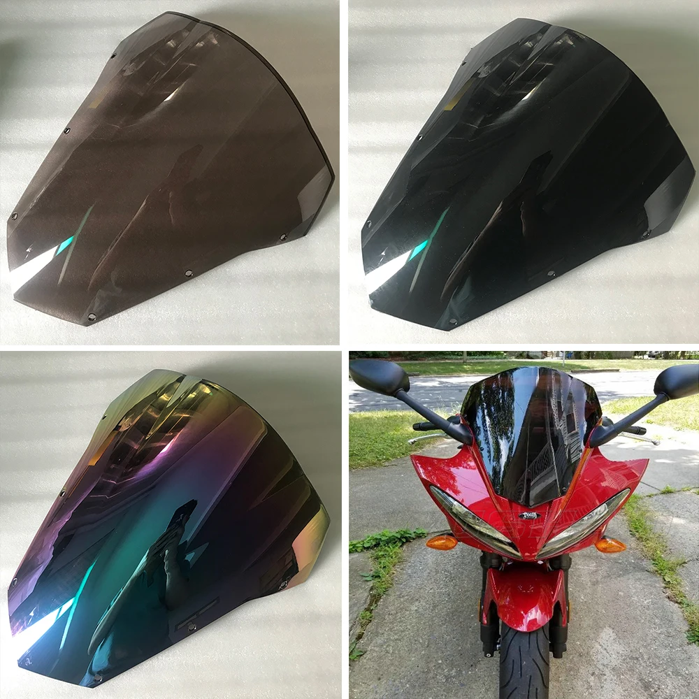 Windschutz scheibe Windschutz scheibe für 2003 2004 2005 2006 2007 2008 yamaha fazer fz6 fazer s2 fz6 Windabweiser Doppel blase fz 6 s 6 s