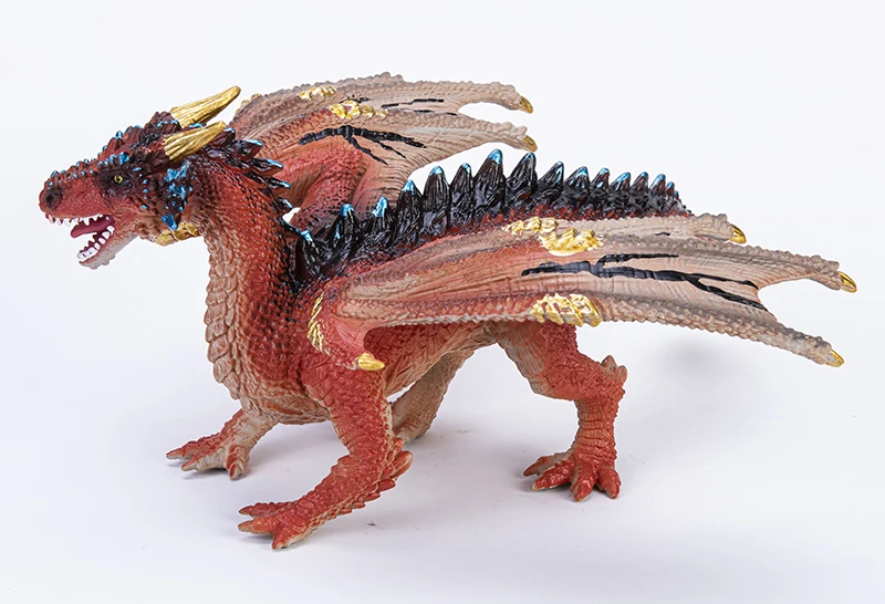 Original wilde Gold Magie Drachen Modell Tier Mythologie Tier simuliert Monster Action figur Warcraft Kinder Sammlung Spielzeug Geschenk – Detail 8