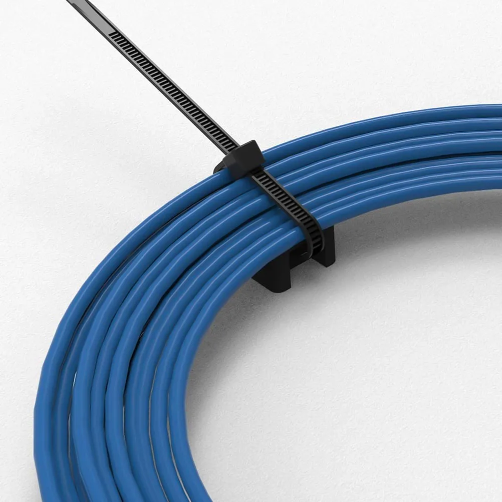 

500pcs Home Cord Durable Nylon Management Fixing Clamps Wall Mounting Cord Organizer Fixation Clips Household Cable Clips Nylon