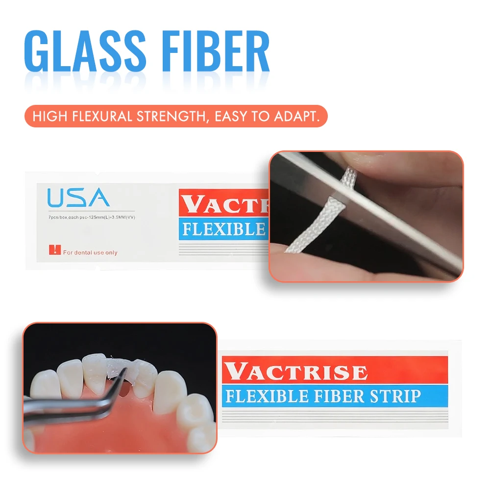 Dental Flexible Fiber Strip Fiber Splint Glass Loose Tooth Band Retainer Light Cure Bonding  Dentistry Material