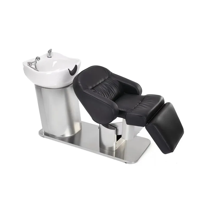 

Ceramic Semi-Reclining Shampoo Bed Hair Salon Flushing Bed Comfortable Pet Grooming Table with Adjustable Backrest for Pets