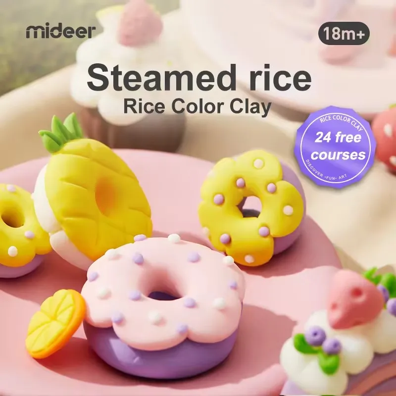 Mideer 6/12 Colors Rice Colored Clay Children Creative Rubber Clay Set DIY Toy Kids Handmade Playdough Toys Gifts