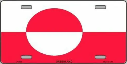 Greenland Flag Metal Novelty License Plate Auto Tag Aluminum