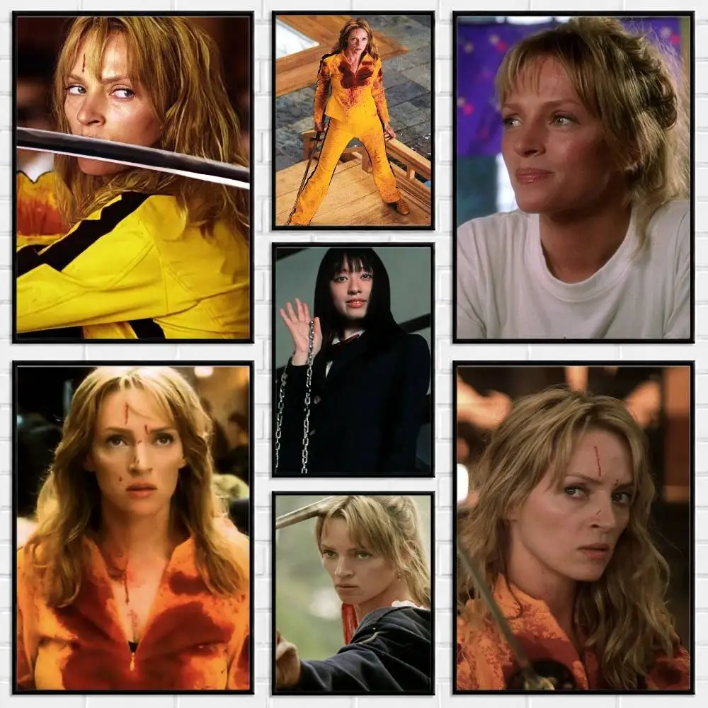 Kill Bill Movie Poster Versatile HD Waterproof Wall Art Self-Adhesive Decor for Any Space Ideal Gift
