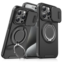 360°Rotating Hidden Metal Ring Car Holder Soft TPU+Hard PC Bumper Phone Case For IPhone 15 Pro Max 13 12 11 14 16 Pro Max Plus