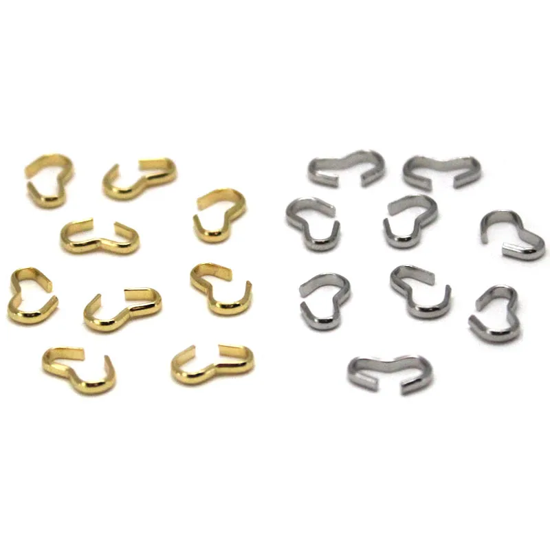 

50-100PCs Stainless Steel Necklace Clasps Hooks Fastener for DIY Bracelet Connectors Jewelry Making Toggle Clasp Accessories
