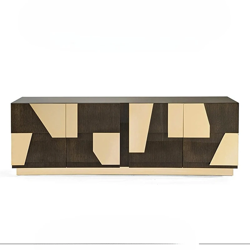 

wood dining side cabinet, high-end design, entrance cabinet, luxury house living room, home storage locker against the wall