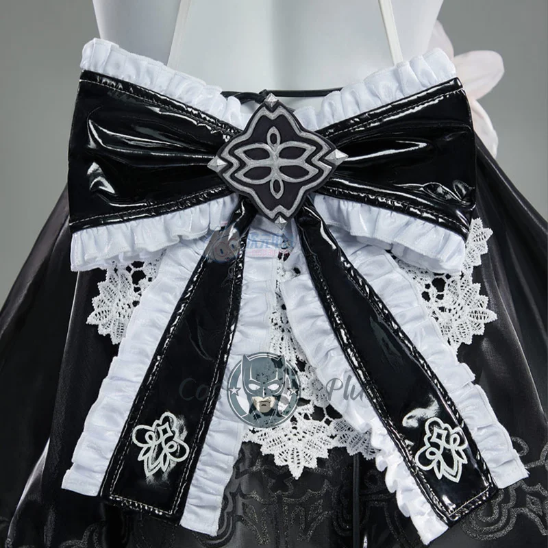 لعبة Stellar Blade Linkage NieR: Automata Cosplay YoRHa No. 2 نوع B زي شعر مستعار مثير فستان جلد أسود مجموعة كرنفال الهالوين #5