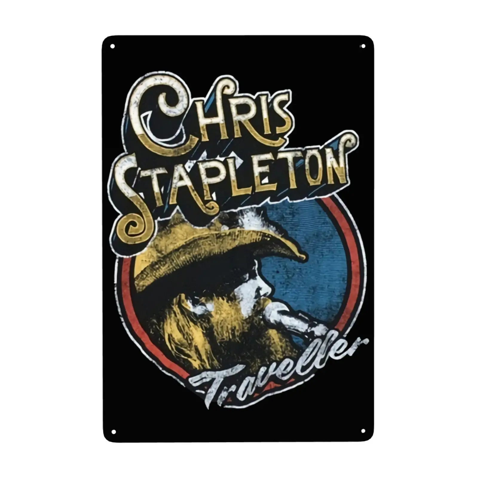 Chris Singer Stapleton Metal Tin Sign Decor Poster Plaque for Home Garden Farmhouse Country Cafe and Pub Wall Decor es