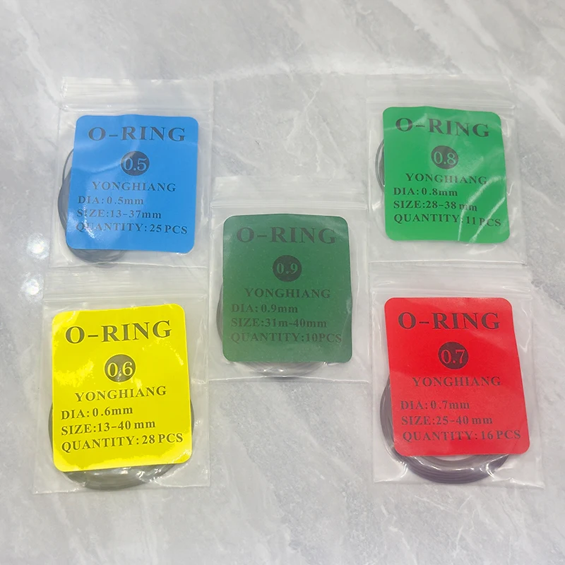 

Watch Repair Tools1box Watch Case Rubber Waterproof O-Ring Watch Bottom Cover Gasket 0.5/0.6/0.7/0.8/0.9mm O-Ring Seal Gasket