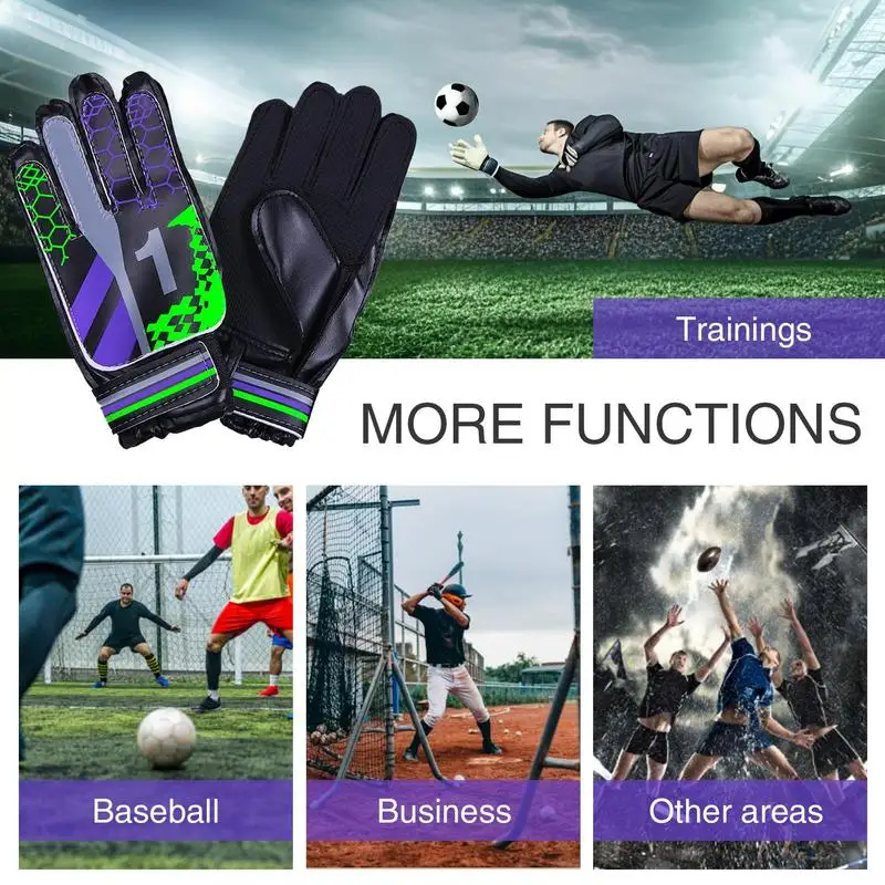 大人ゴールキーパーグローブゴールキーパーグローブPUレザーサッカーサッカー滑り止め保護サッカー子供男性ゴールキーパーグローブS/M/L