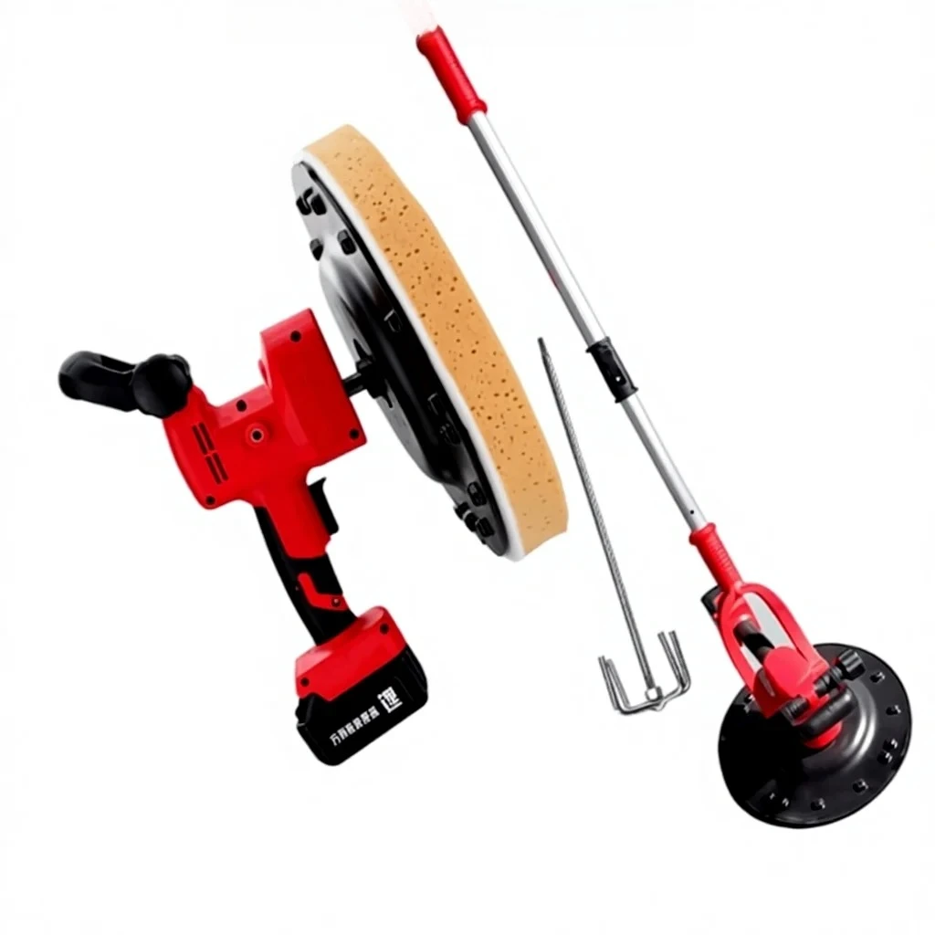 Electric Mixer, Sweeper, Extended Pole, Lithium Battery, Polishing, Plastering, Cement Mortar, Interior Wall