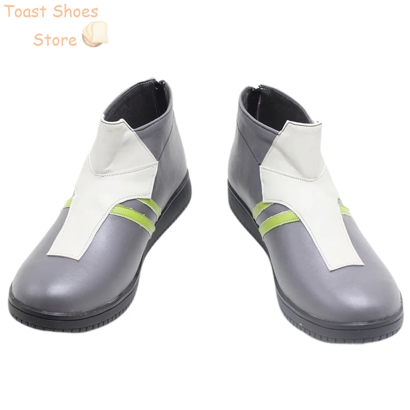 Genji Cosplay Schuhe Spiel Ow Cosplay Pu Lederschuhe Halloween Karneval Stiefel Prop Kostüm Requisite