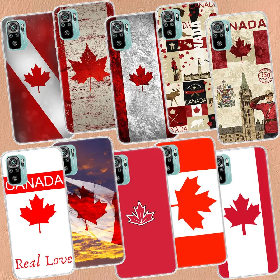 Canada Maple Leaf Flag Silicon Call Phone Case For Xiaomi Poco X3 F6 X4 F4 GT M3 M4 M5 M5S X5 X6 Pro 5G F5 F3 F2 F1 Mi Note 10