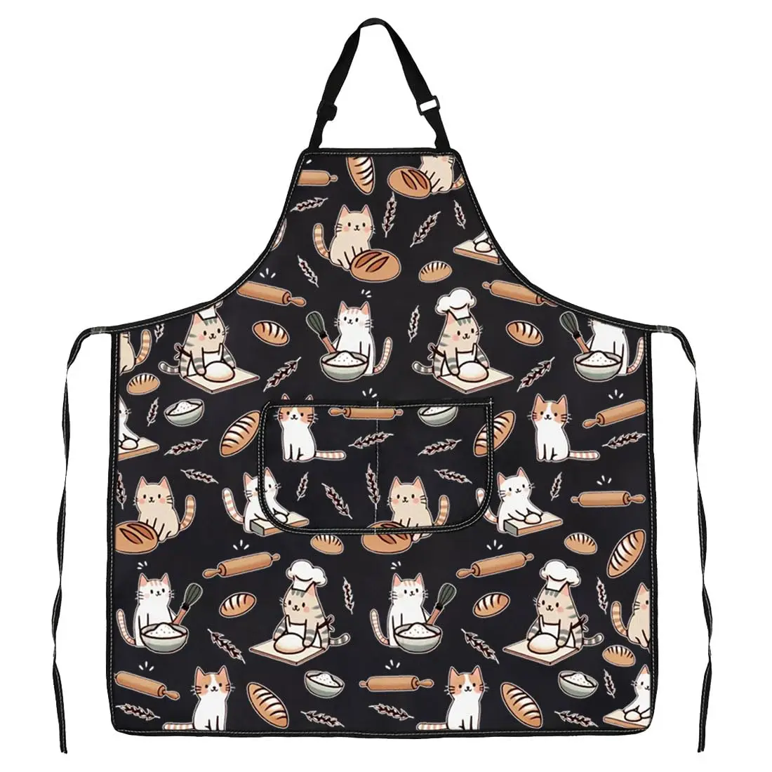 

Cat Lover Design Apron With Pockets Kitchen Gift Chef Apron