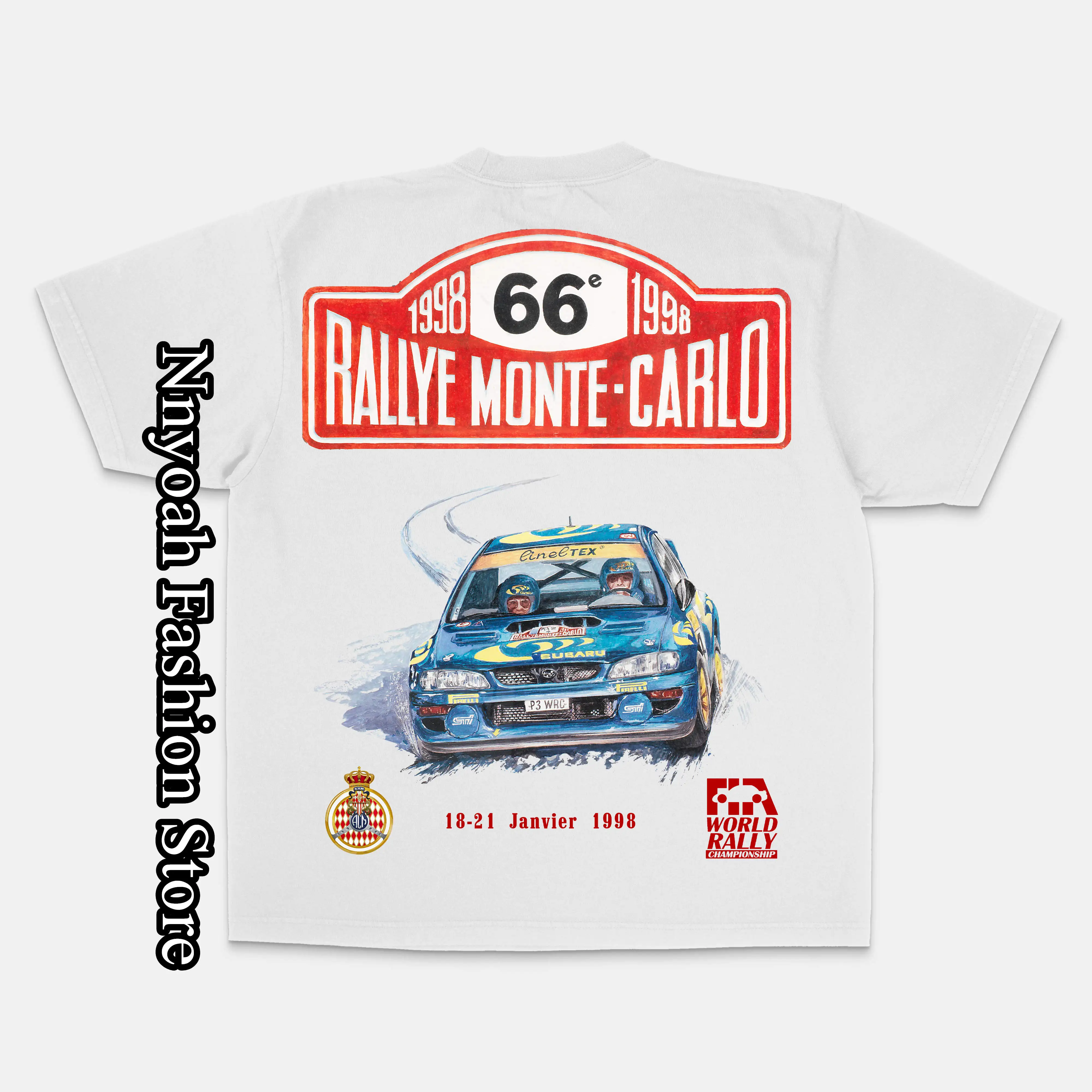 تي شيرت رالي مونتي كارلو للرجال والنساء ، قمم سباق عتيقة ، قطن ، ملابس الشارع اليومية غير الرسمية ، ملابس الأطفال ، الصيف ، #2