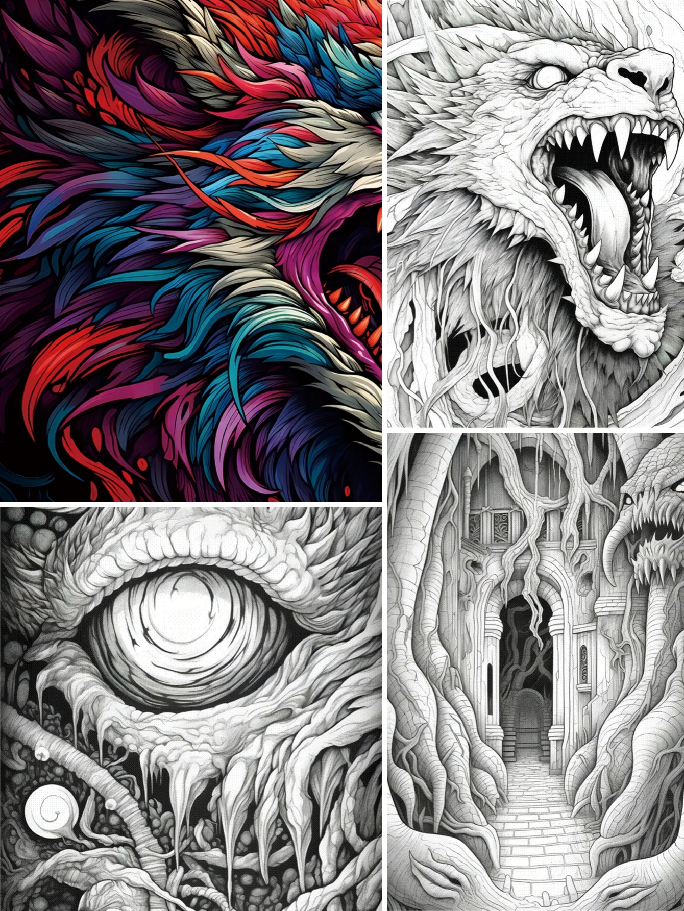 

1 шт., книжка-раскраска с монстром, оригинальная модернизированная бумага, утолщенная, 20 страниц, книжки-раскраски, подарок на праздник, день рождения