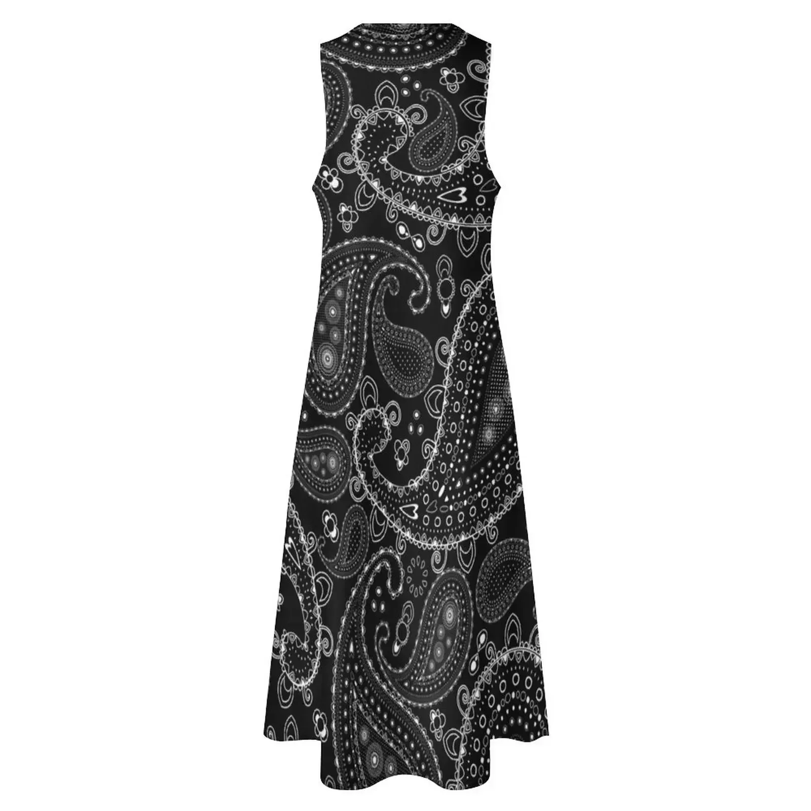 Mooie Boheemse kunst Paisley - Zwart-wit lange jurk luxe dames feestjurk avond prom jurken dames zomer 2025, jurk