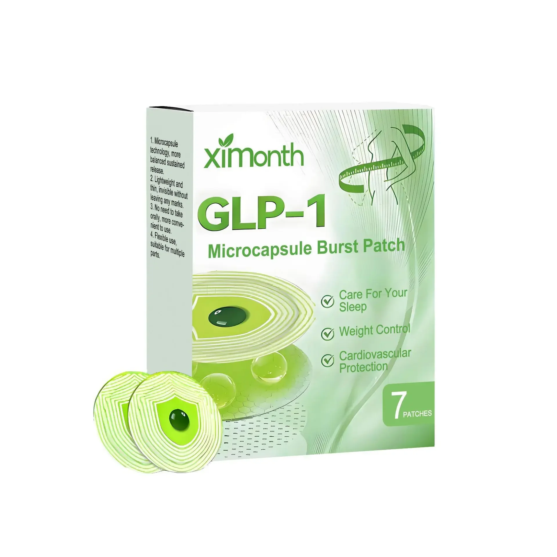 تتميز رقعة GLP-1 بخط خصر شفاف وتشكيل منحنى البطن بشكل طبيعي