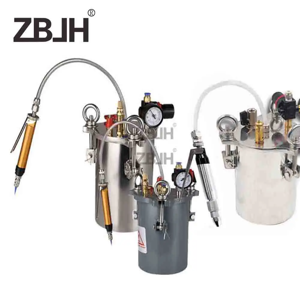 2L Manual large flow glue filling machine single component dispensing tank crystal glue silicone glue system