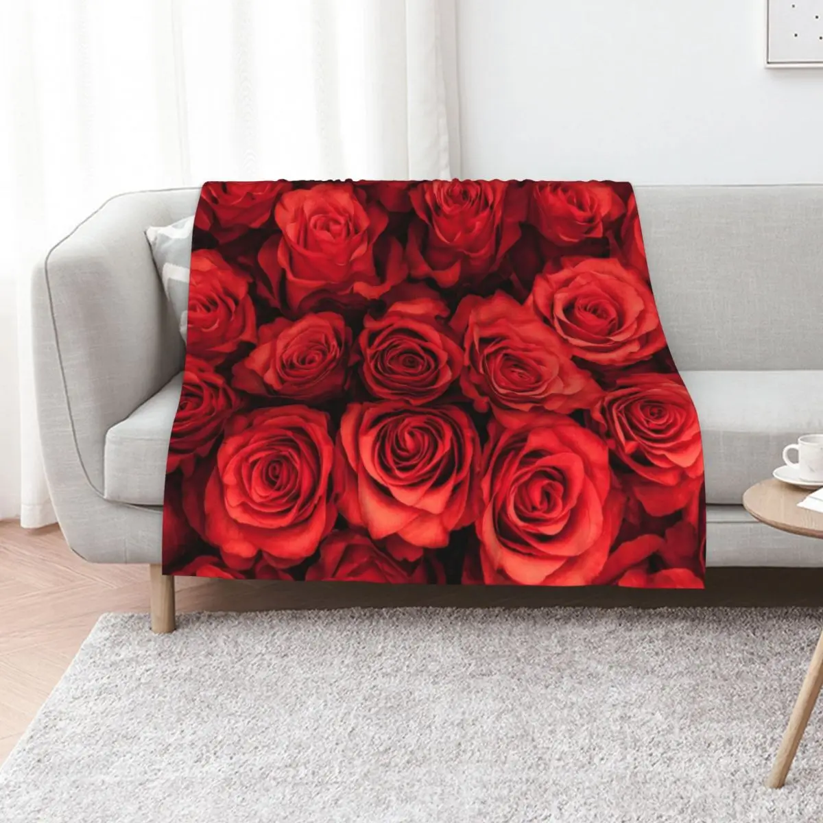 Red Roses Throw Blanket Polar Soft Thins Heavy Moving Winter beds Blankets