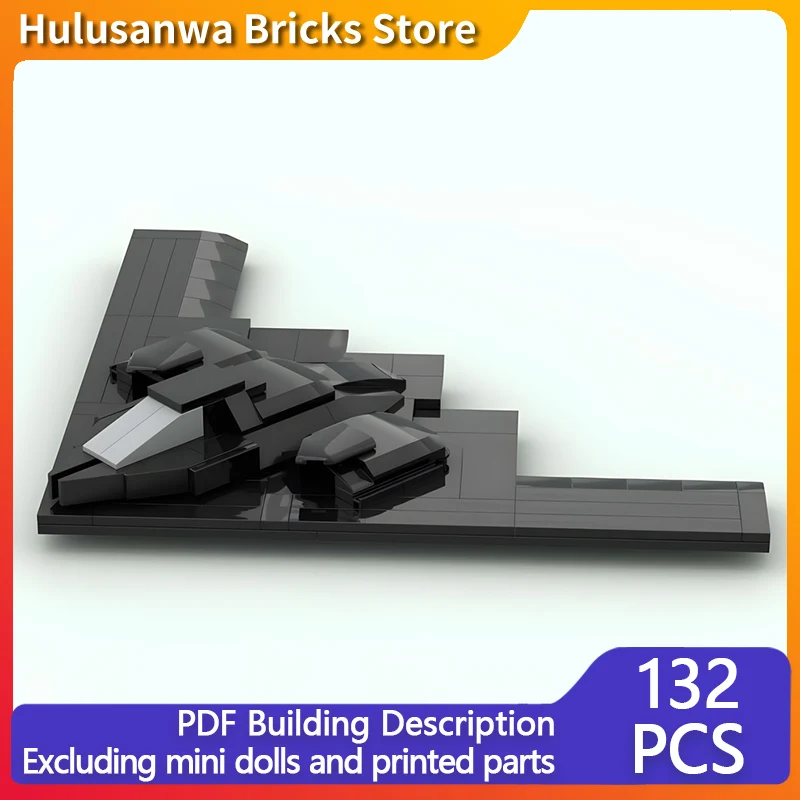 

B-2 Spirit, современный военный истребитель, модель MOC, строительные кирпичи, военное оборудование, модульные технологии, подарки, праздничные детские игрушки
